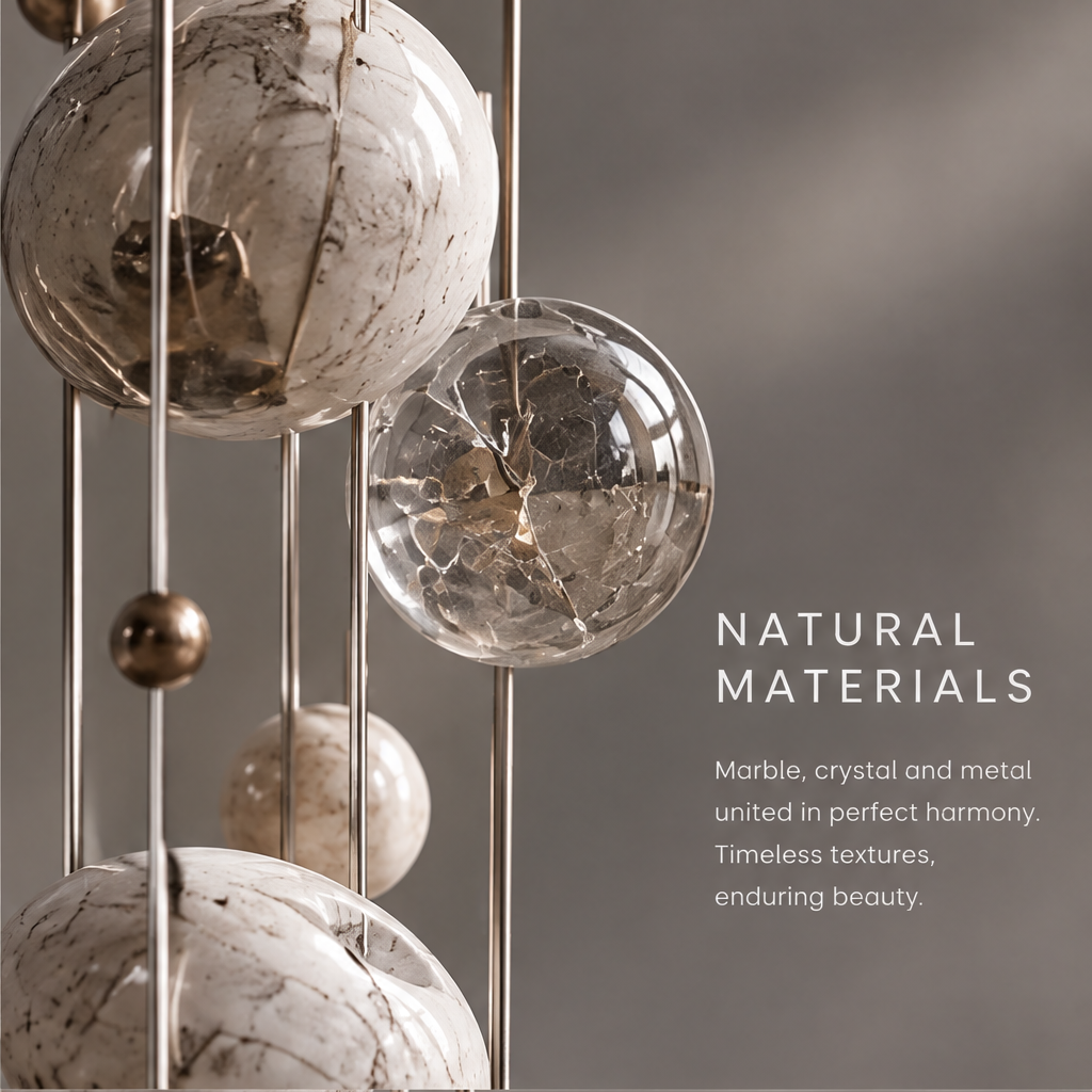 HOMZURE orbital sculpture styled on a table beside books and a decorative bowl